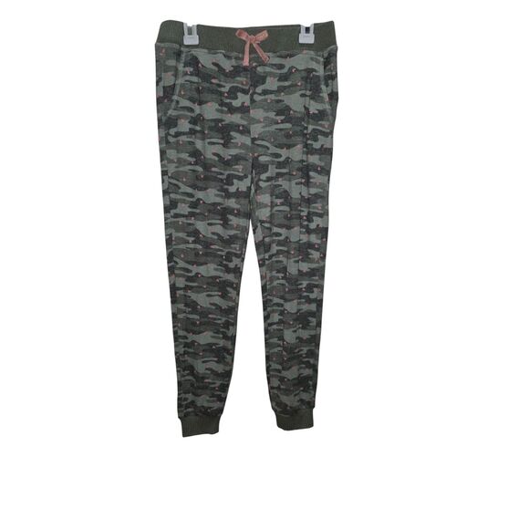 Girls Camo Jogger Pants Size M by Epic Threads – Green Camouflage with Pink Bow - Picture 3 of 9